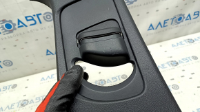 Right center pillar trim, upper belt, Mazda 3 19-22 4D, black, Japan built, scratches, without plug