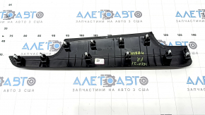 Jeep Grand Cherokee WL 21-25 upper right front panel trim, black leather, white stitching, worn