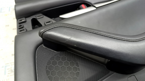 Door trim panel rear right Mazda 3 20-22 4d black leather, Japan built, armrest and insert black leather, with handle, scratches, bumps