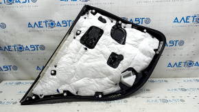 Door trim panel rear right Mazda 3 20-22 4d black leather, Japan built, armrest and insert black leather, with handle, scratches, bumps