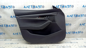 Front left door trim card Mazda 3 19-23 4d black leather, Japan built, with speaker trim, armrest and insert black leather, with handle, scratches