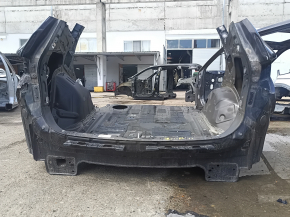 Rear panel for Hyundai Santa FE Sport 17-18, 6-piece set, on the body, black