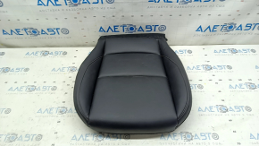 Mazda 3 19-22 driver's seat cushion upholstery, black leather, non-heated