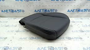 Mazda 3 19-22 passenger seat cushion upholstery, black leather, non-heated