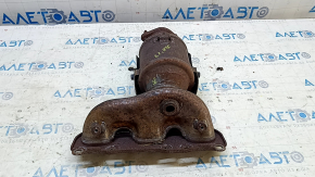 Front exhaust manifold with catalytic converter for Kia Sorento 19-20 3.3, rusty