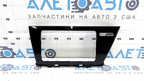 Front panel trim, monitor frame, Kia Niro 17-19 HEV, black gloss, worn