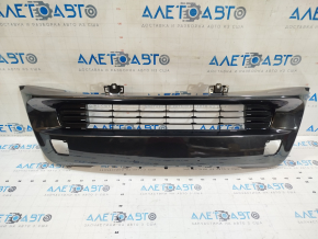 Toyota Prius V 15-17 front bumper lower grille without fog lights, gloss black