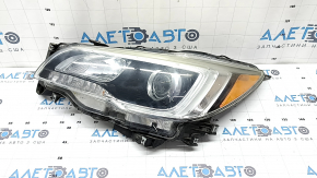 Left front headlight for Subaru Outback 2015-2017, pre-restoration, halogen, dark, polished