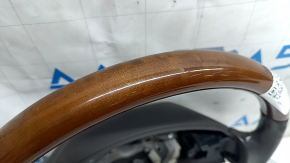 Naked steering wheel Lexus GS300 GS350 06-07 gray leather under mahogany, worn leather
