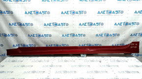 Left threshold Toyota Prius 50 16-22 red, scratches, broken mount, broken mount