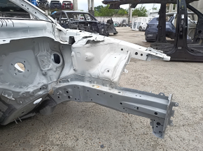 Front left quarter panel of Mazda 3 19-24, white, on the body, bumps