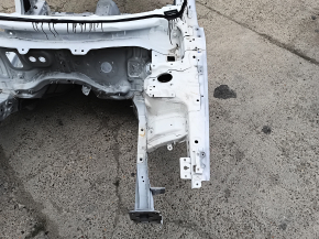 Front left quarter panel of Mazda 3 19-24, white, on the body, bumps