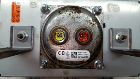 The passenger airbag in the dashboard of a Mazda 3 19-22 Japan-built rusty pyropatron.
