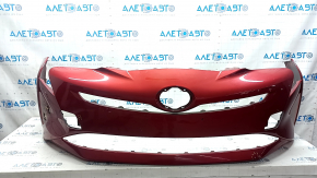 Front bumper bare Toyota Prius 50 16-18 red 3T7, dented, scratches, sand, chips, scuffed