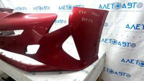 Front bumper bare Toyota Prius 50 16-18 red 3T7, dented, scratches, sand, chips, scuffed