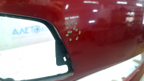 Front bumper bare Toyota Prius 50 16-18 red 3T7, dented, scratches, sand, chips, scuffed