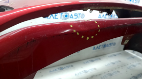 Front bumper bare Toyota Prius 50 16-18 red 3T7, dented, scratches, sand, chips, scuffed