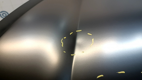 The bare hood of a Hyundai Santa FE Sport 13-18 steel, dents