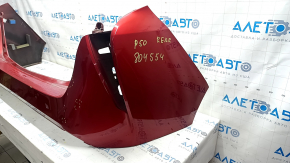 Bare rear bumper for Toyota Prius 50 16-18 without parking sensors, red 3T7, scratches, broken fasteners, scratches