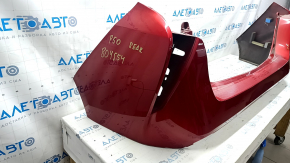 Bare rear bumper for Toyota Prius 50 16-18 without parking sensors, red 3T7, scratches, broken fasteners, scratches