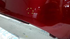 Bare rear bumper for Toyota Prius 50 16-18 without parking sensors, red 3T7, scratches, broken fasteners, scratches