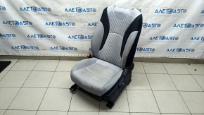 Driver's seat for Toyota Prius 50 16-18 without airbag, mechanical, black and gray cloth, dry cleanable, worn