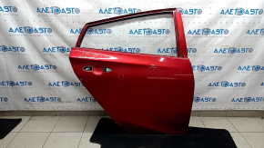 The door is bare, rear right, Toyota Prius 50 16-18, red 3T7, dented, bumps