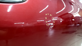 The door is bare, rear right, Toyota Prius 50 16-18, red 3T7, dented, bumps
