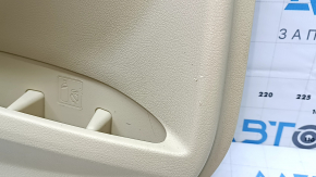 Rear left door panel for Toyota Camry v55 15-17 USA, beige with beige plastic insert, rubber armrest, with window lift control, scratches, needs cleaning