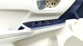 Front left door panel for Toyota Camry v55 15-17 USA, beige with beige plastic insert, rubber armrest, with window lift control, for cleaning