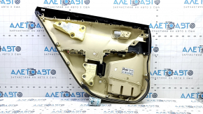 Rear right door panel for Toyota Camry v55 15-17 USA, beige with beige plastic insert, rubber armrest, with window lift control, scratches, needs cleaning