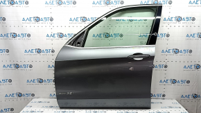 Front left door assembly BMW X5 F15 14-18 keyless, graphite A52M, bumps, scratches on the molding