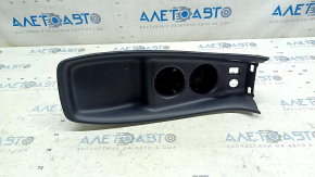 Center console trim with cup holders for Toyota Prius 50 16-18 black, with cup holders, scratches, cracked fastener