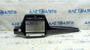 Toyota Prius 50 16" center dashboard trim, glossy black, with deflector, gray, scratches