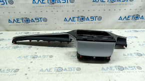 Toyota Prius 50 16" center dashboard trim, glossy black, with deflector, gray, scratches