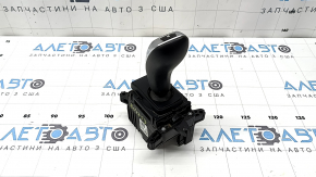 Gear shifter with handle BMW X5 F15 14-18 black leather with chrome, scratches