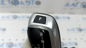 Gear shifter with handle BMW X5 F15 14-18 black leather with chrome, scratches