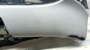 Front dashboard with AIRBAG for Toyota Prius 50 17-22, black and gray, for a small display, with bottom mount, dry-cleanable