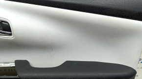 Front right door panel for Toyota Prius 50 16-22, black with gray insert, with armrest, scratches, dry-cleanable