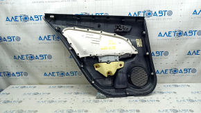Door trim panel, rear right, Toyota Prius 50 16-18, black with gray insert, with armrest, scratches