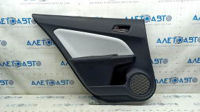 Door trim panel, rear left, Toyota Prius 50 16-22, black with gray insert, with armrest, scratches