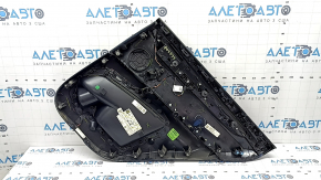 Door trim card rear left BMW X5 F15 14-18 leather black Dakota without curtain, Harman Kardon, insert and armrest black leather, molding under the tree, with backlight and handle, scratches, tears, no