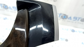 Left front panel trim for BMW X5 F15 14-18, wood grain GLÄNZEND, scratches