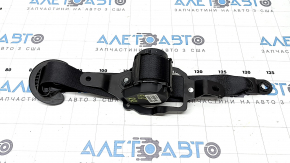 Seat belt 2 row right BMW X5 F15 14-18 black SCHWARZ for 2 rows