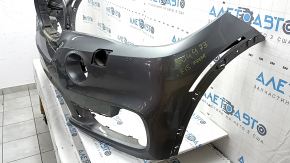Bare front bumper BMW X5 F15 2014-2018 with 2 parking sensors, headlight washers, graphite, dents, scratches, non-factory holes