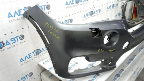 Bare front bumper BMW X5 F15 2014-2018 with 2 parking sensors, headlight washers, graphite, dents, scratches, non-factory holes