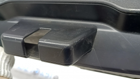 BMW X5 F15 14-18 black lower trunk door trim, 2 pieces with plug, scratches, needs cleaning