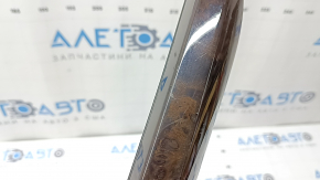 Right side trim panel for the center console of a BMW X5 F15 14-18, poplar wood, scratches