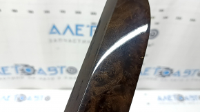 Right side trim panel for the center console of a BMW X5 F15 14-18, poplar wood, scratches