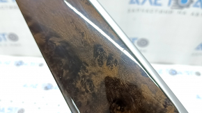 BMW X5 F15 14-18 front right door trim molding, poplar wood, with overlay, scratches